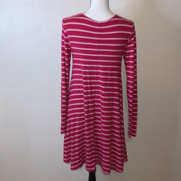 Old Navy red striped long sleeve knee length dress - Picture 5 of 7